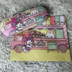 My Melody Glasses Case and Cloth Set. 2 pieces, NWOT